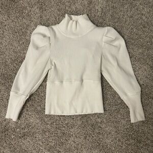 Cream fitted free people turtleneck